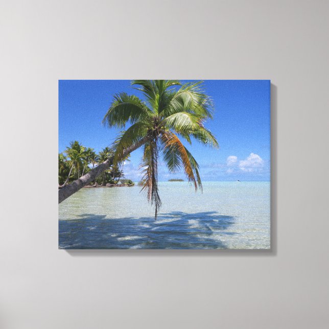 Toile Rangiroa Blue Lagoon Palm Tropical (Recto)
