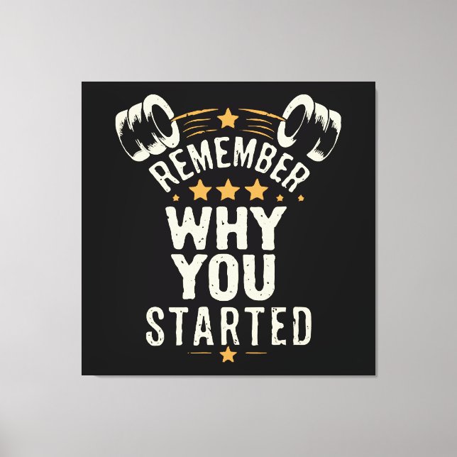 Toile Rappelez-vous Pourquoi Vous Avez Commencé. Motivat (Recto)