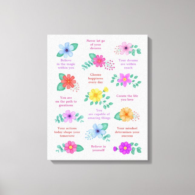 Toile Rappels quotidiens Citations motivationnelles posi (Recto)