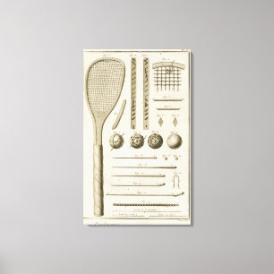 Toile Raquettes de tennis et Billiard Cues, de l'Encyc