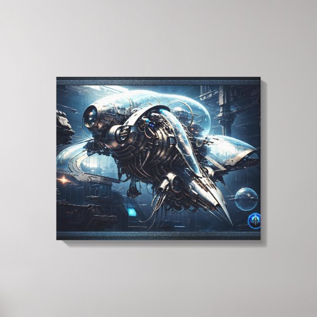 Toile Raspian Dynamorph Drone AI Art par Xzendor7 (Recto)