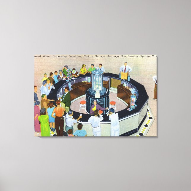 Toile Rassemblement des foules aux fontaines au Hall of (Recto)