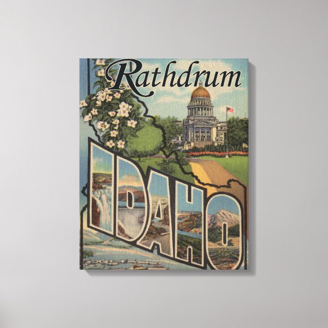 Toile Rathdrum, Idaho - Scènes de grandes lettres (Recto)