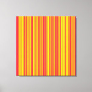 Toile Rayures Orange Rouge Jaune