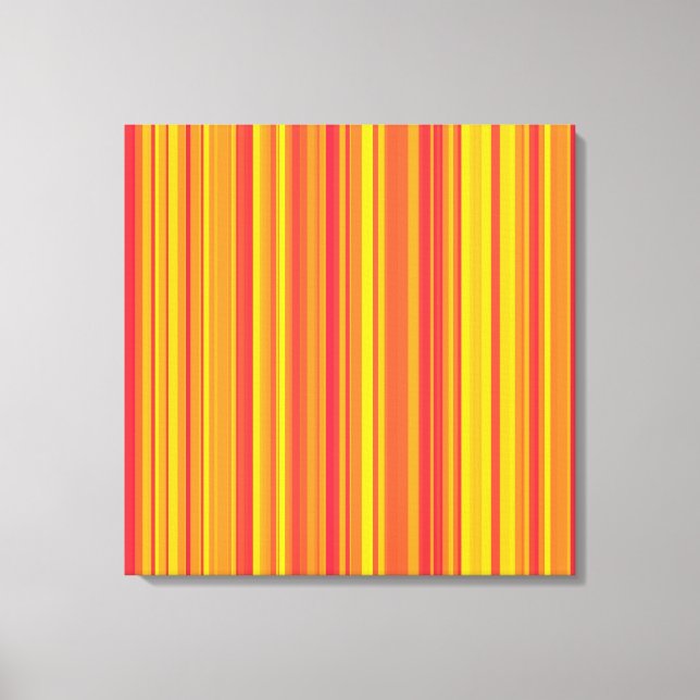 Toile Rayures Orange Rouge Jaune (Recto)