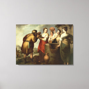 Toile Rebecca et Eliezer au bien, c.1665