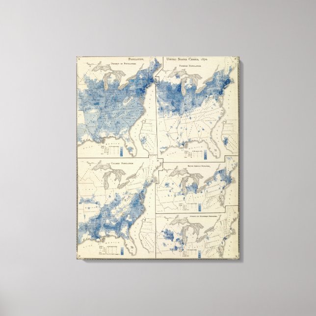 Toile Recensement de la population des États-Unis (Recto)