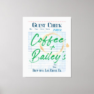 Toile Réception de la commande de boisson de la boutique