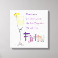 Recette de cocktail Flirtini Mimosa Art  12"x12"