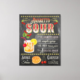 Toile Recette du tableau de bord aigre Amaretto