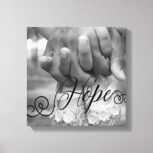 Toile Recouvrement de photo de typographie d'ESPOIR