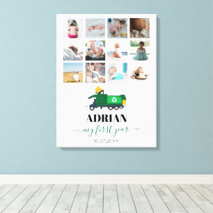 Toile Recyclage Camion à ordures Bébé Garçon 1ère année 