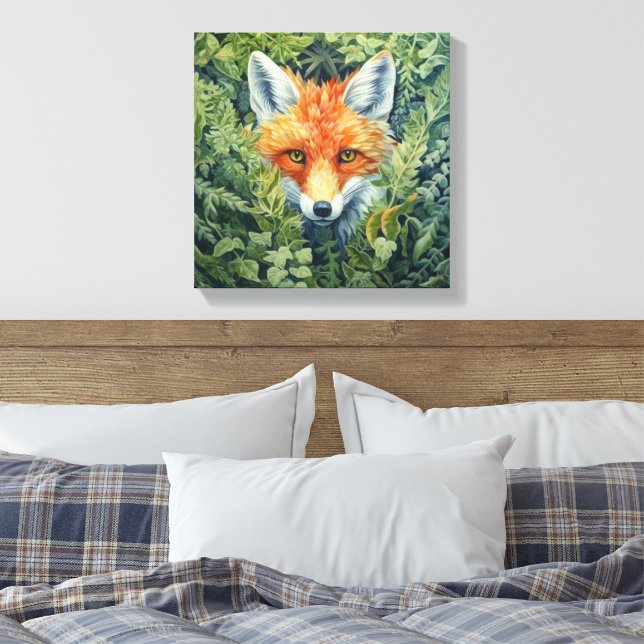 Toile Red Fox Foliage Art (Insitu(Chambre))