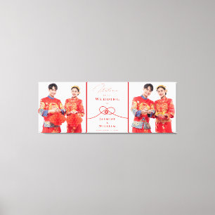 Toile Red Knot Union Double Bonheur Mariage chinois