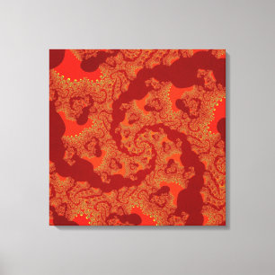 Toile Red Orange Swirl