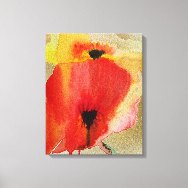 Toile Red Poppies art original (Recto)