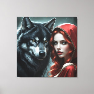 Toile Red riding hood an his wolf