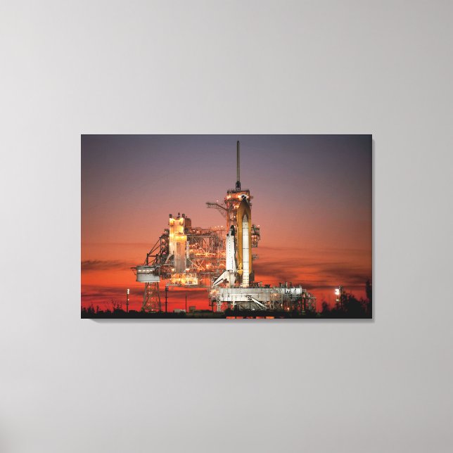 Toile Red Sky for Space Shuttle Atlantis Launch (Recto)