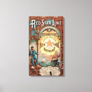 Toile Red Star Line New York Anvers Steamship