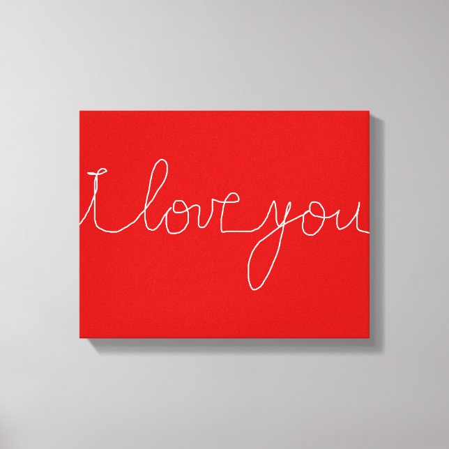 Toile red & white decor love theme (Recto)