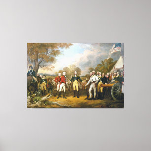 Toile Reddition du Général Burgoyne par John Trumbull