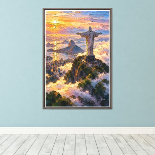 Toile Rédempteur au-dessus des nuages