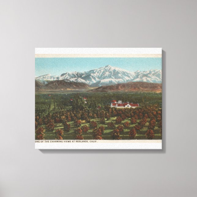 Toile Redlands, CA - Scène Mountain & Orchard (Recto)