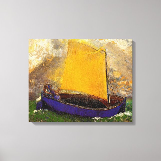 Toile Redon - Le mystérieux Bateau, (Recto)