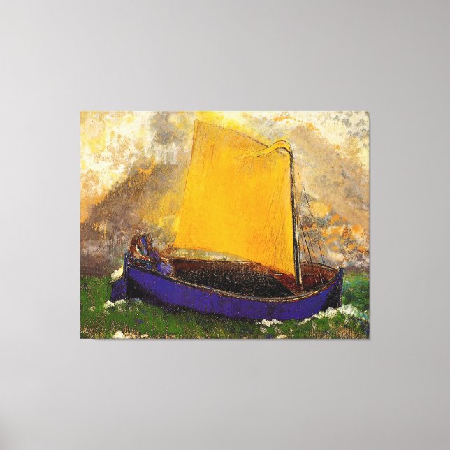 Toile Redon - Le mystérieux Bateau, (Recto)