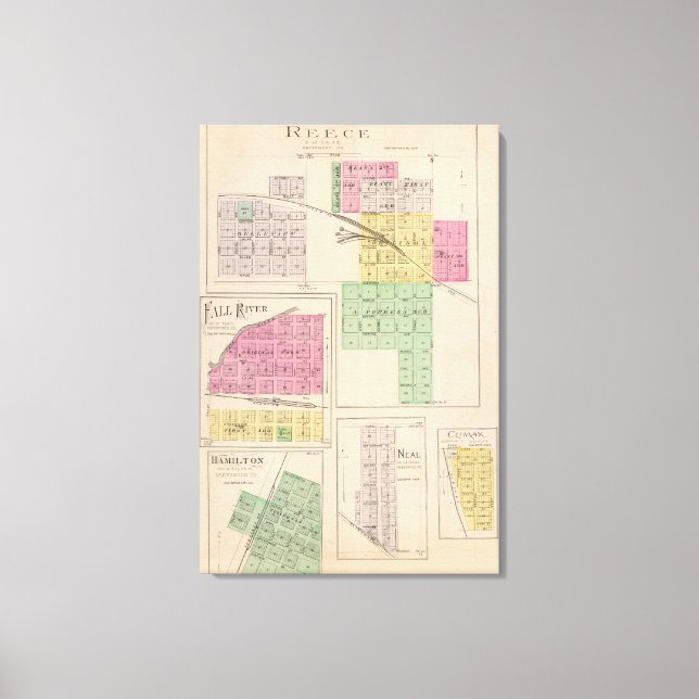 Toile Reece, Fall River, Hamilton et Climax, Kansas (Recto)