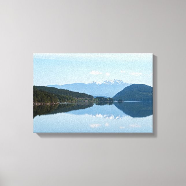 Toile Reflet dans un lac - Île de Vancouver, Canada (Recto)