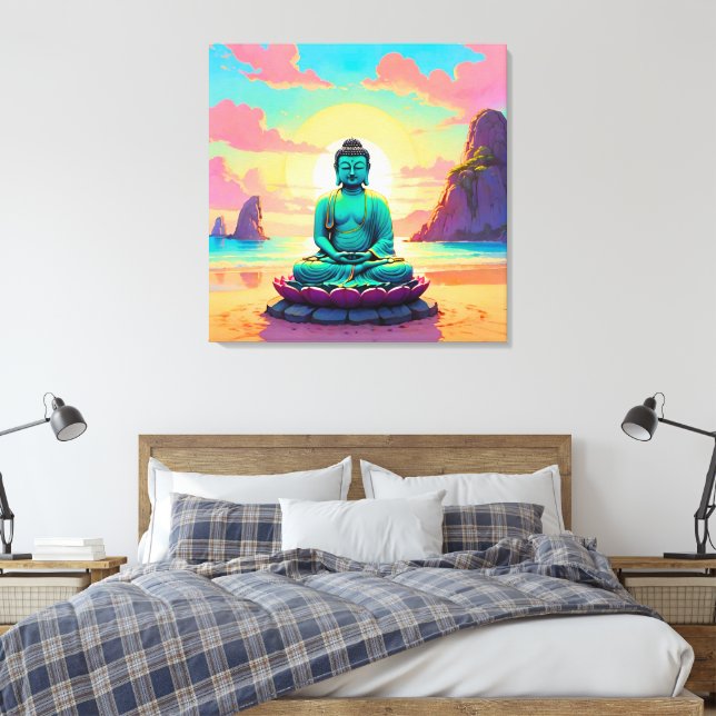 Toile Reflet du coucher de soleil de Bouddha (Insitu(Chambre))