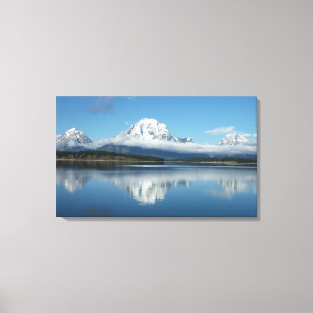 Toile Reflet du mont Moran dans le Grand Teton (Recto)