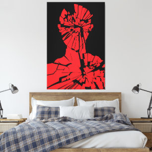 Toile Reflet Rouge Brisé
