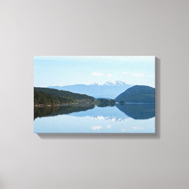 Toile Réflexion dans un lac - Île de Vancouver, Canada (Recto)