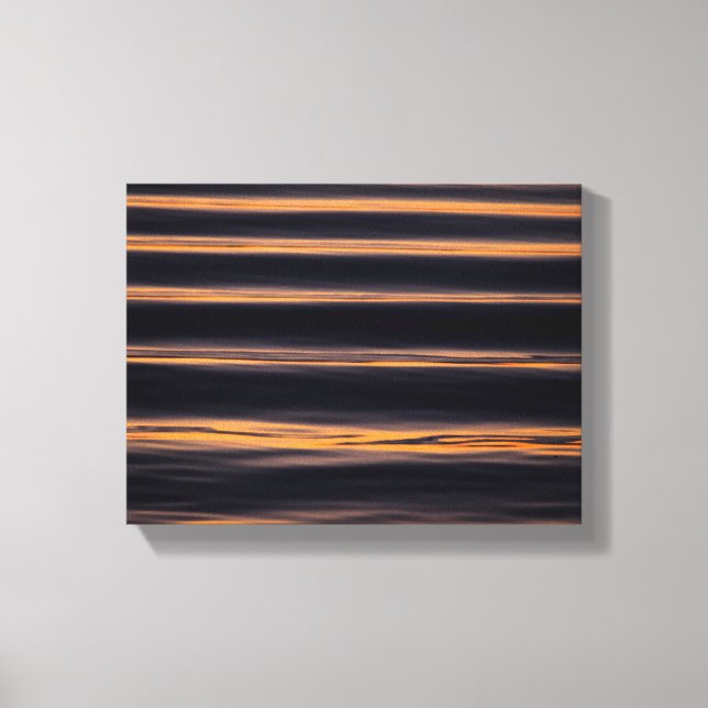 Toile Réflexion du coucher de soleil sur la rivière (Recto)
