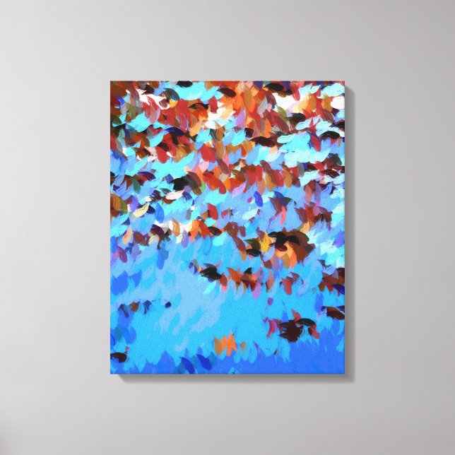 TOILE RÉFLEXIONS DES ARBRES D'EAU DE LA RIVIÈRE (Recto)