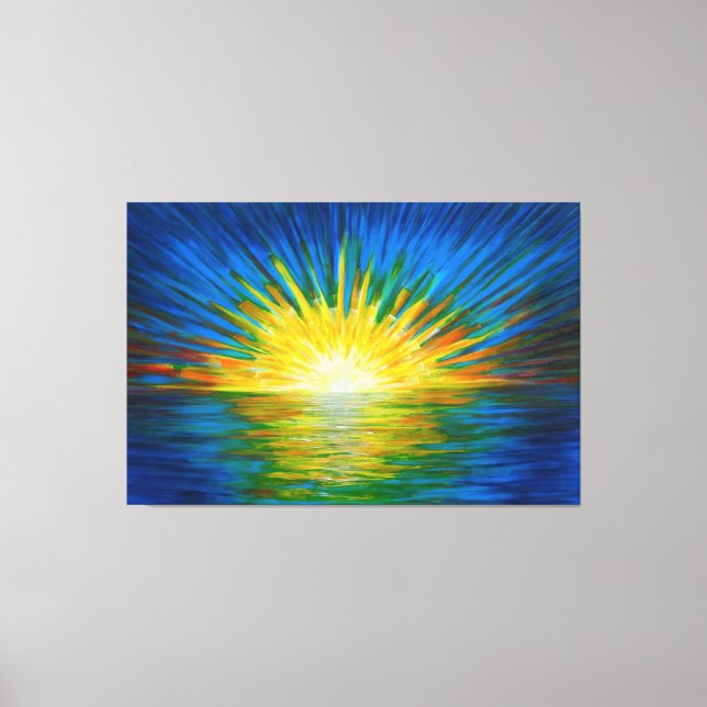 Toile Réflexions du soleil bleu (Recto)