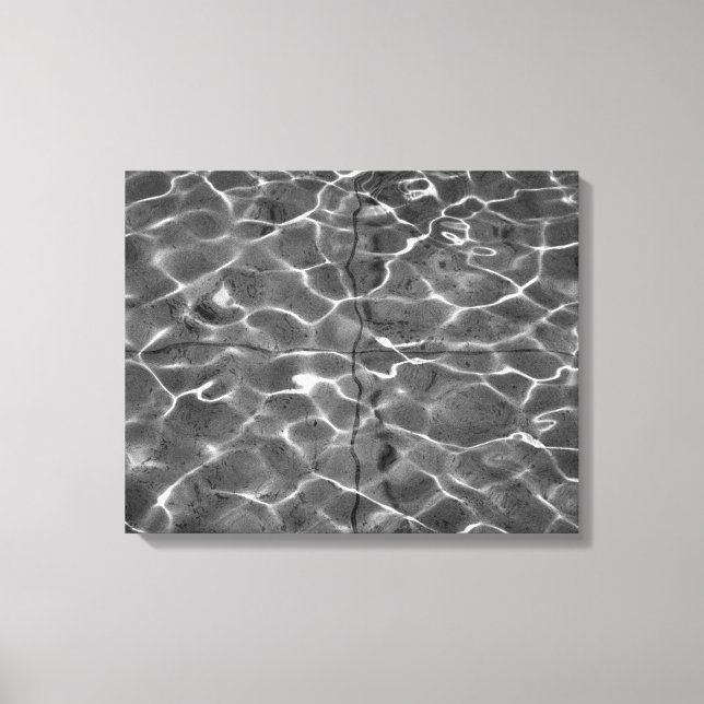 Toile Réflexions Légères Sur L'Eau : Noir & Blanc (Recto)