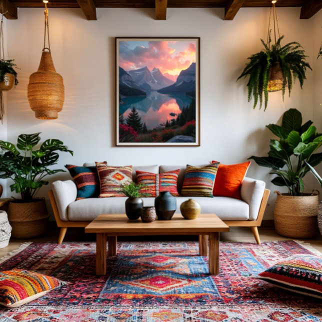 Toile Réflexions sur le coucher du soleil (Créateur téléchargé)