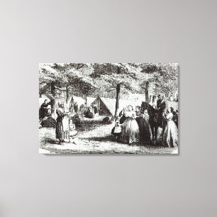 Toile Réfugiés du sud campant dans les bois