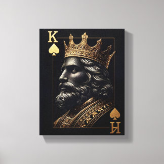 Toile Regal Gold King of Spades Art Print