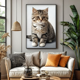 Toile Regard de chat perdu dans le temps