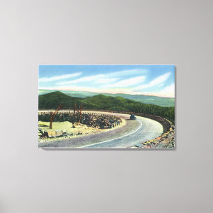 Toile Regardez une courbe rapide du Hwy commémoratif