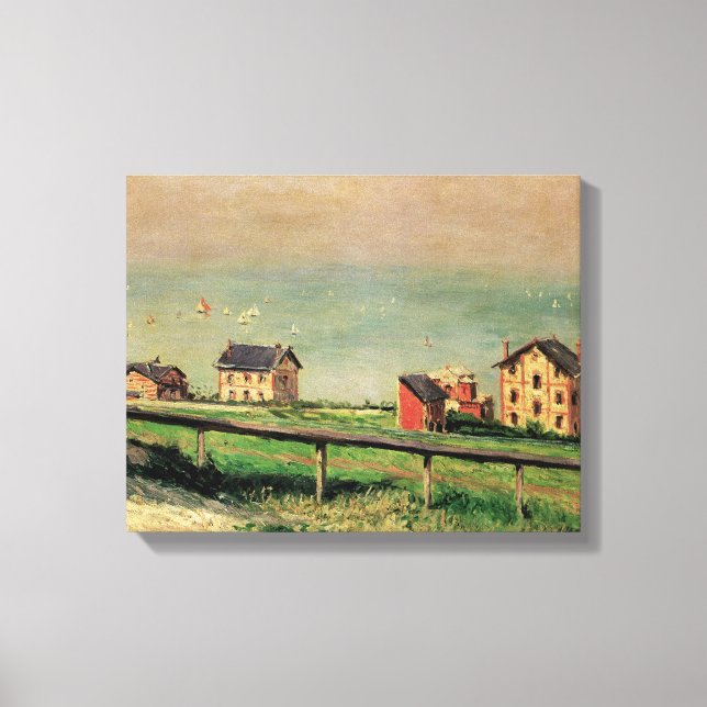 Toile Régate à Villerville par Gustave Caillebotte (Recto)