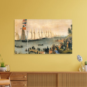 Toile Régate maritime vintage du New York Yacht Club