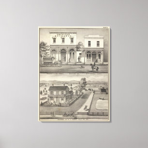 Toile Région boisée de bâtiments, Yolo