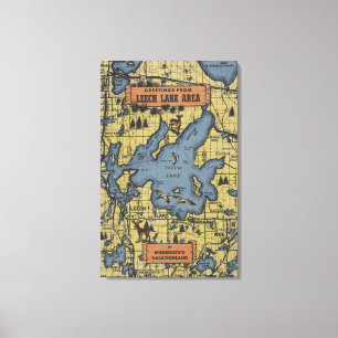 Toile Région de lac leech, Minnesota - grandes scènes 