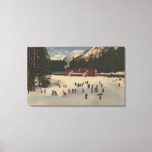 Toile Région de ski de Snoqualmie, WA - vue de ski
