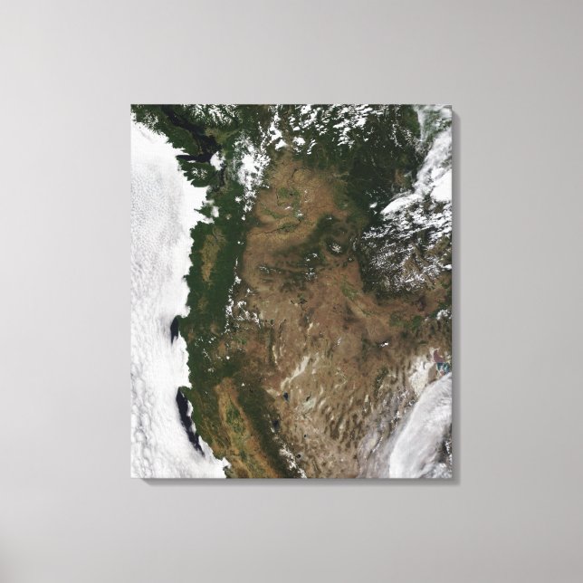 Toile Région du Nord-Ouest du Pacifique des États-Unis (Recto)